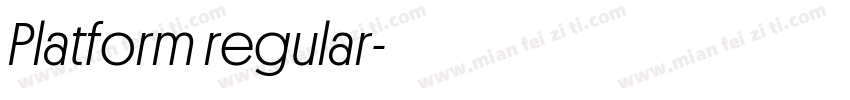 Platform regular字体转换